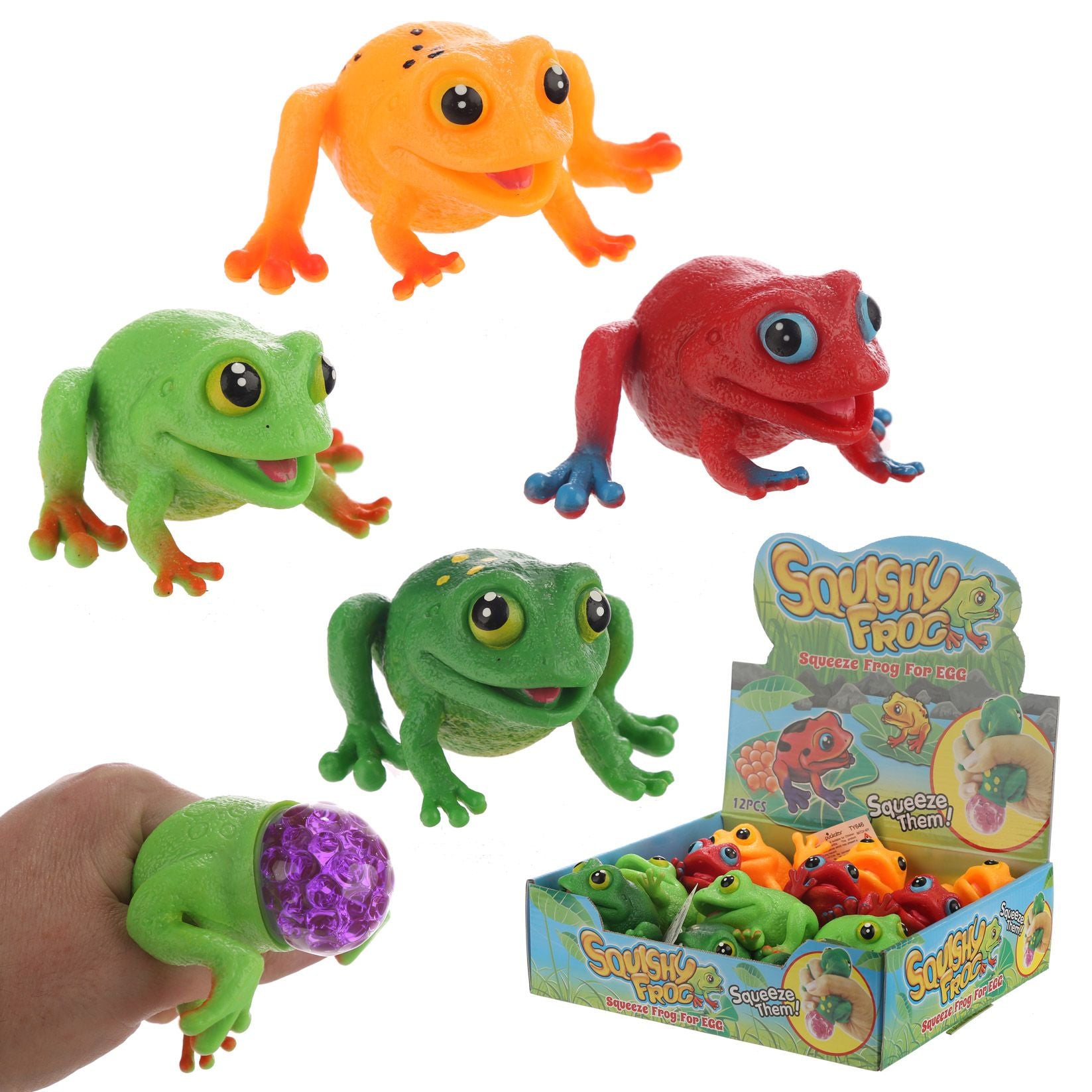 Kids Squeezable Squishy Frog Toy AND I Wonder Where Did The Froggy