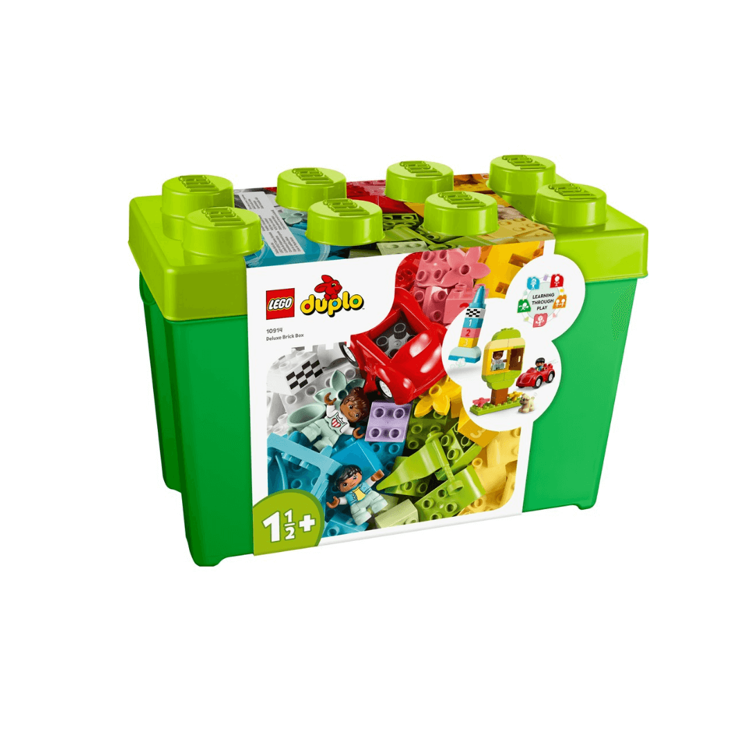 10914 lego duplo box of bricks in a plastic carry container