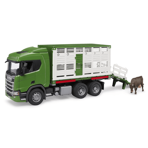 Bruder - Cattle Transporter Agriculture Scania Super 560R with 1 Cow ...