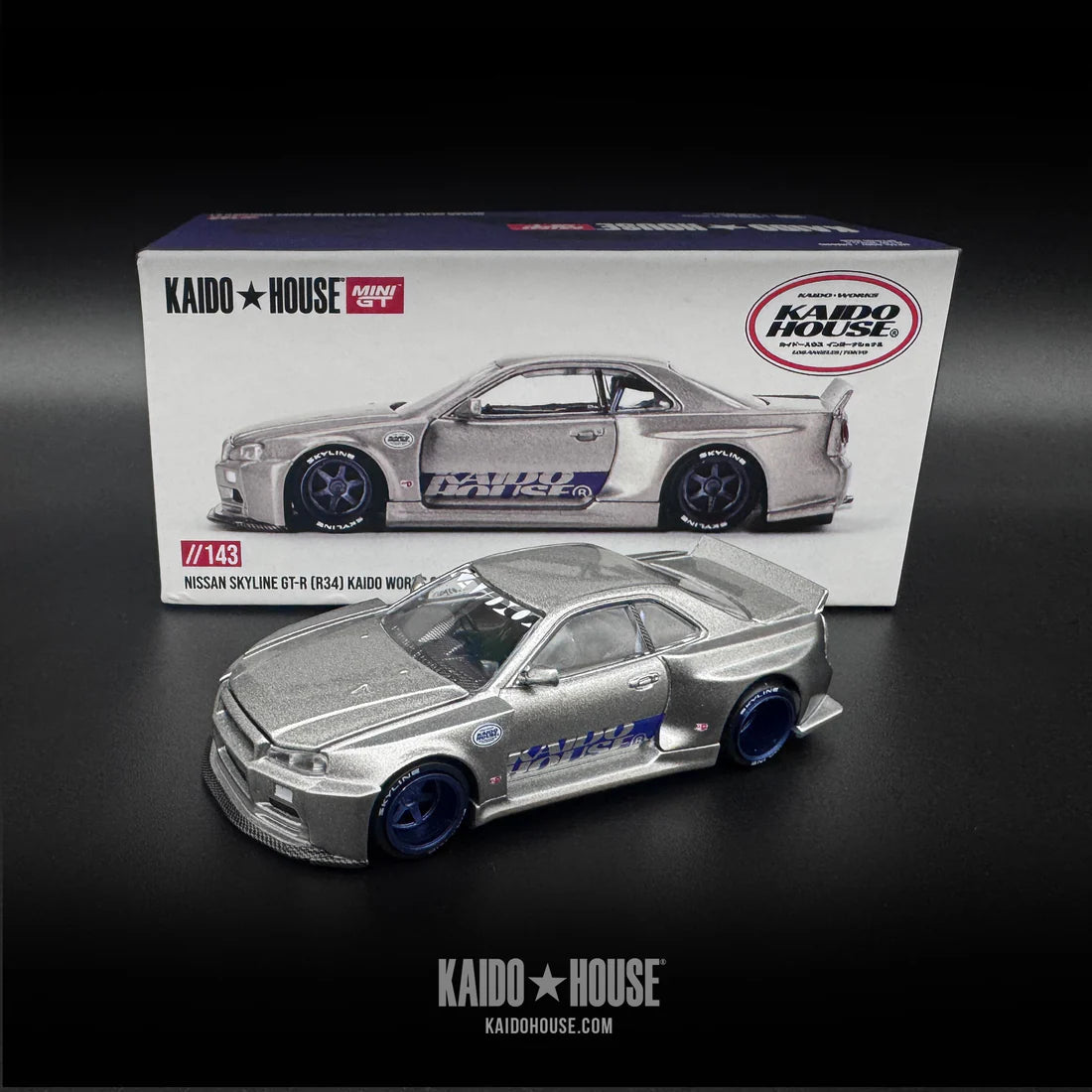 PRE ORDER Mini GT - 1:64 Nissan Skyline GT-R R34 Kaido Works Shinjuku V1