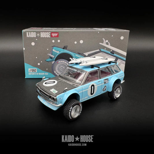 Mini GT - 1:64 Datsun 510 Kaido House Wagon Surf Safari Winter Spec