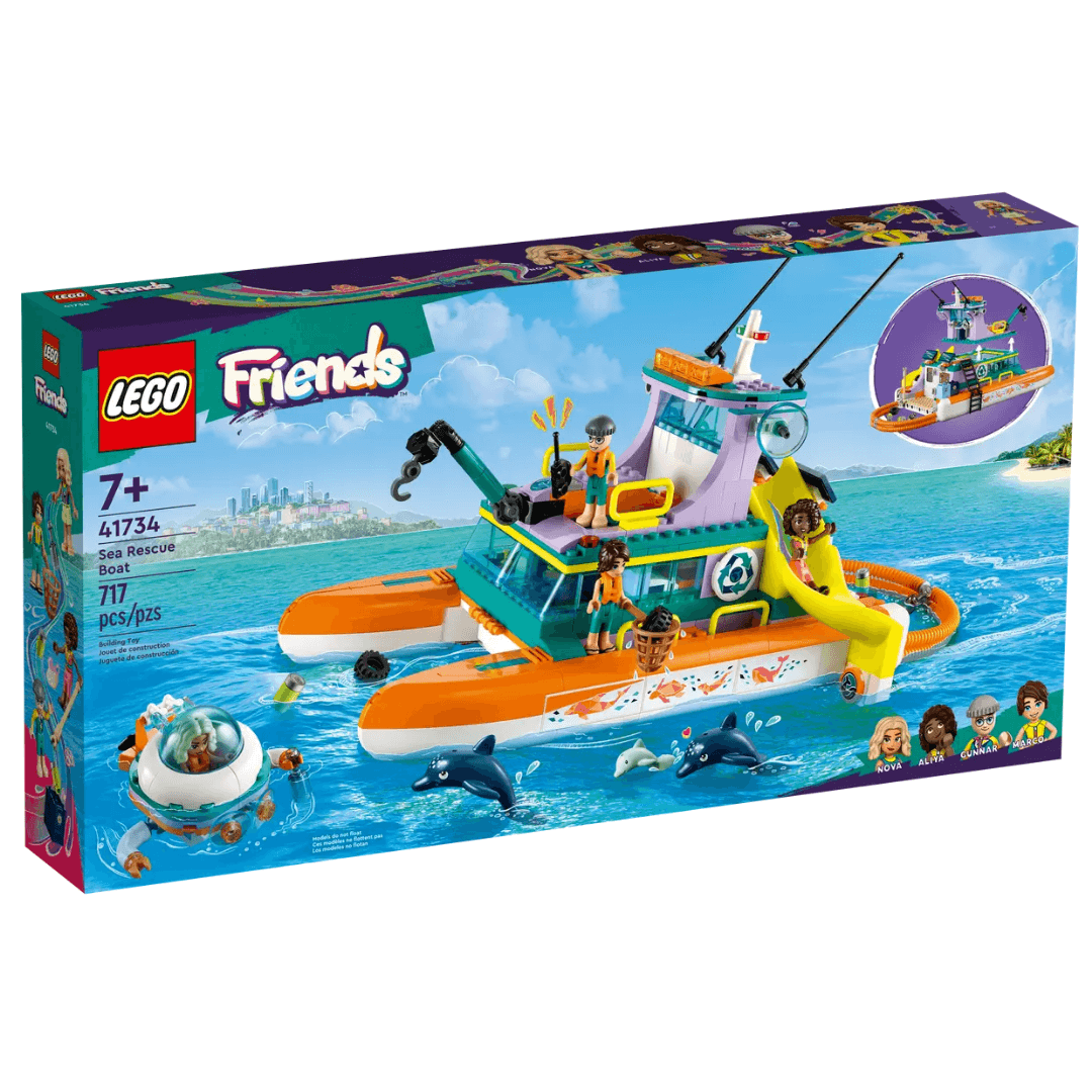 41734 Lego Friends Sea Rescue Boat Front Of Packaged Box