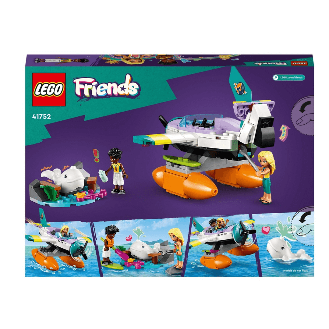 41752 Lego Friends Sea Rescue Plane Back Of Packaged Box