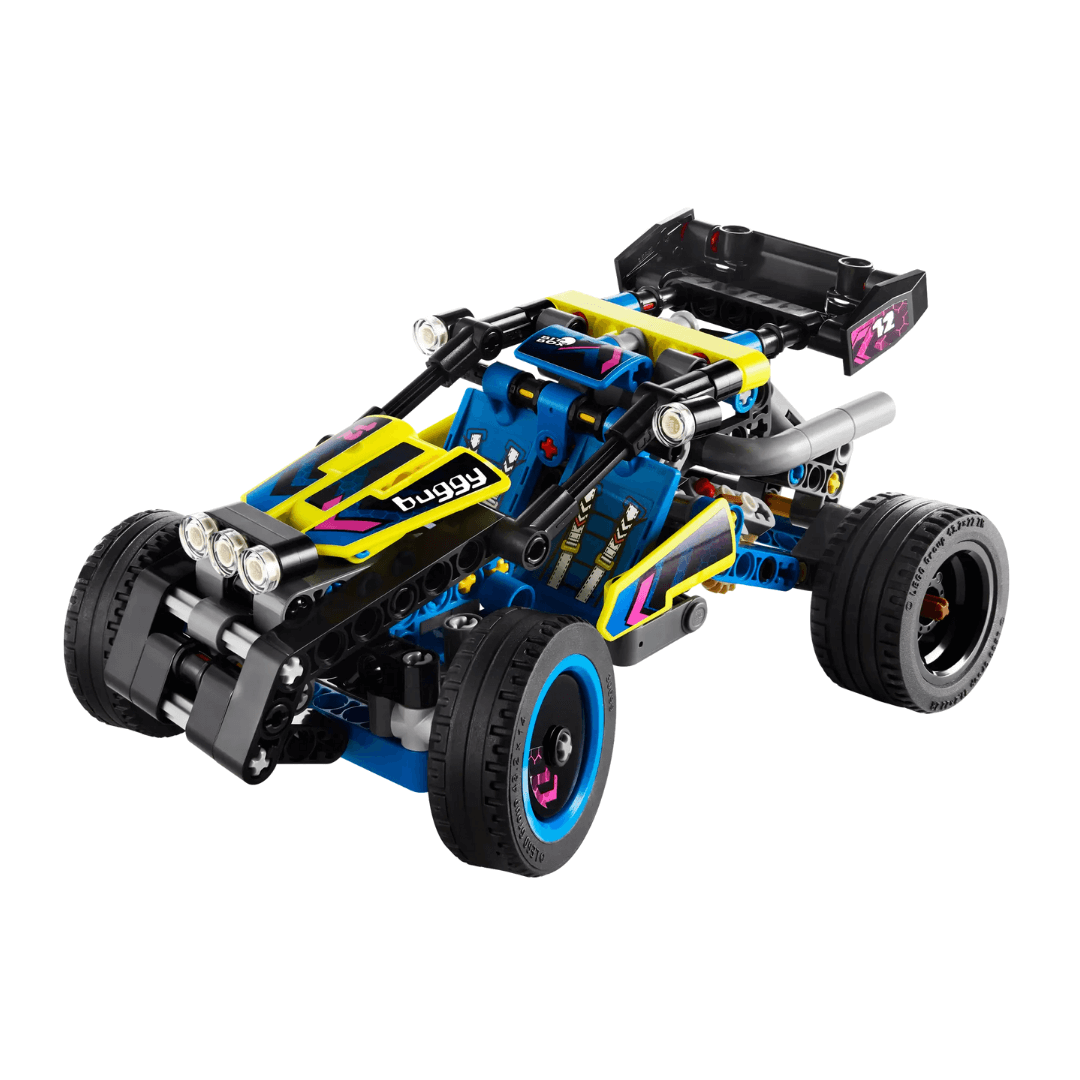 lego technic small build off road buggy blue yellow and purple lismore toyworld