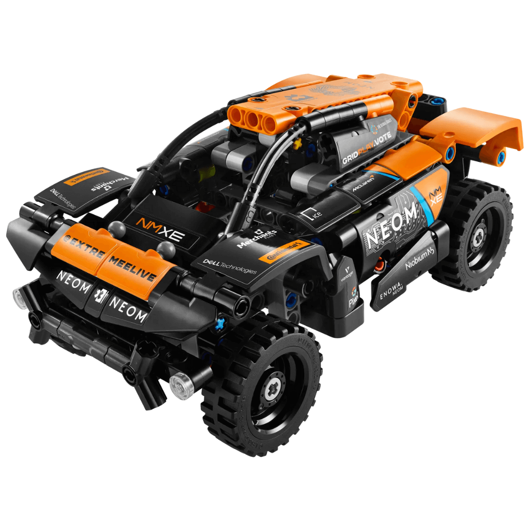 lego technic pull back mcclaren race car black and orange toyworld lismore