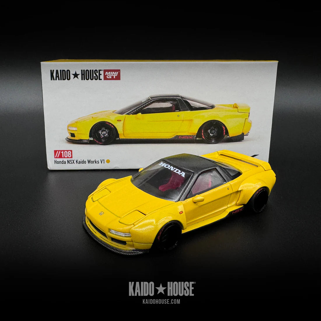 Mini GT - 1:64 Honda NSX Kaido Works V1 Yellow