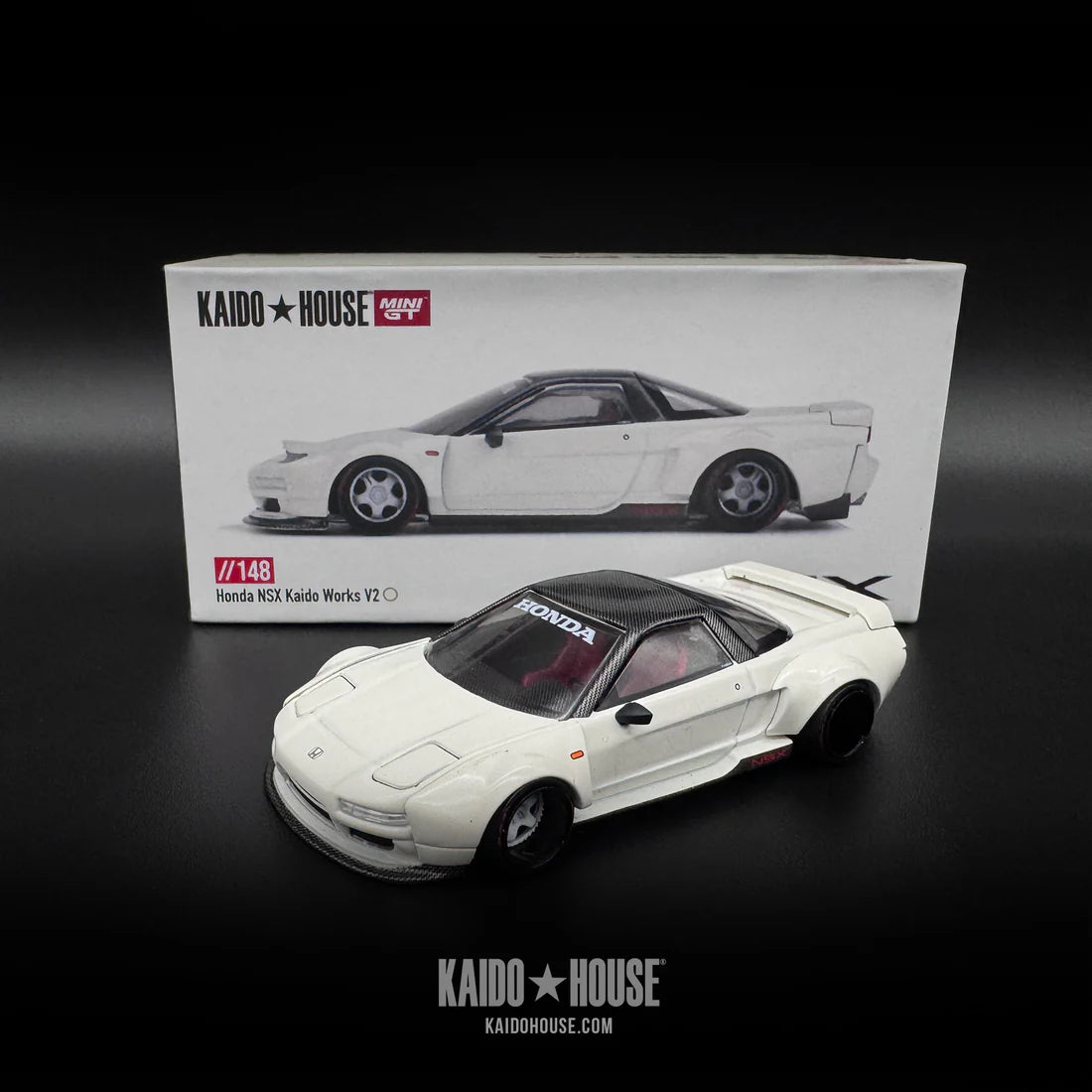 PRE ORDER Mini GT - 1:64 Honda NSX NA1 Kaido WORKS V2 White - Kaido House