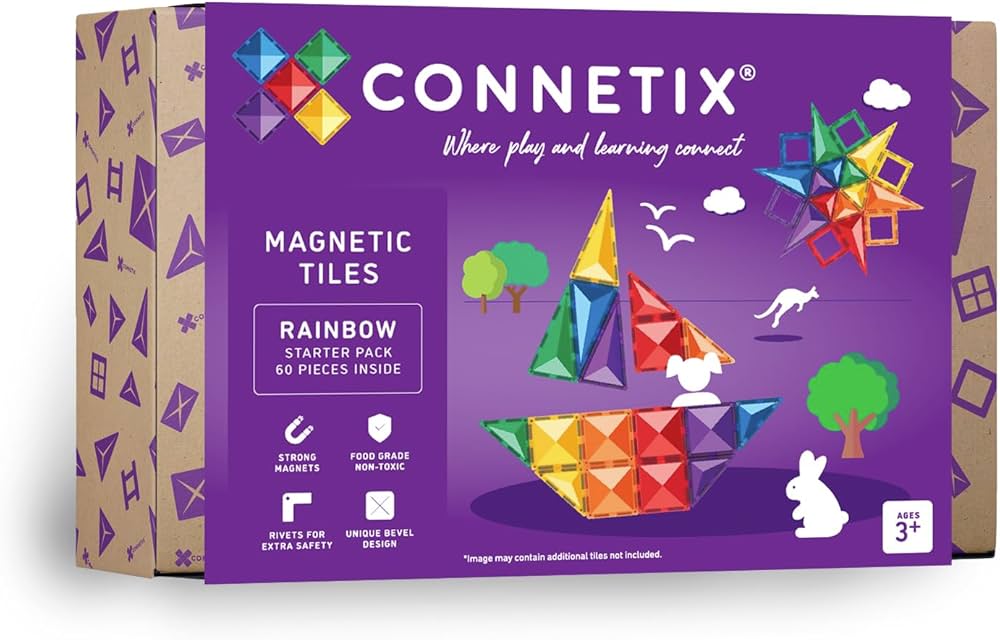 Connetix - 60 Piece Rainbow Starter Pack