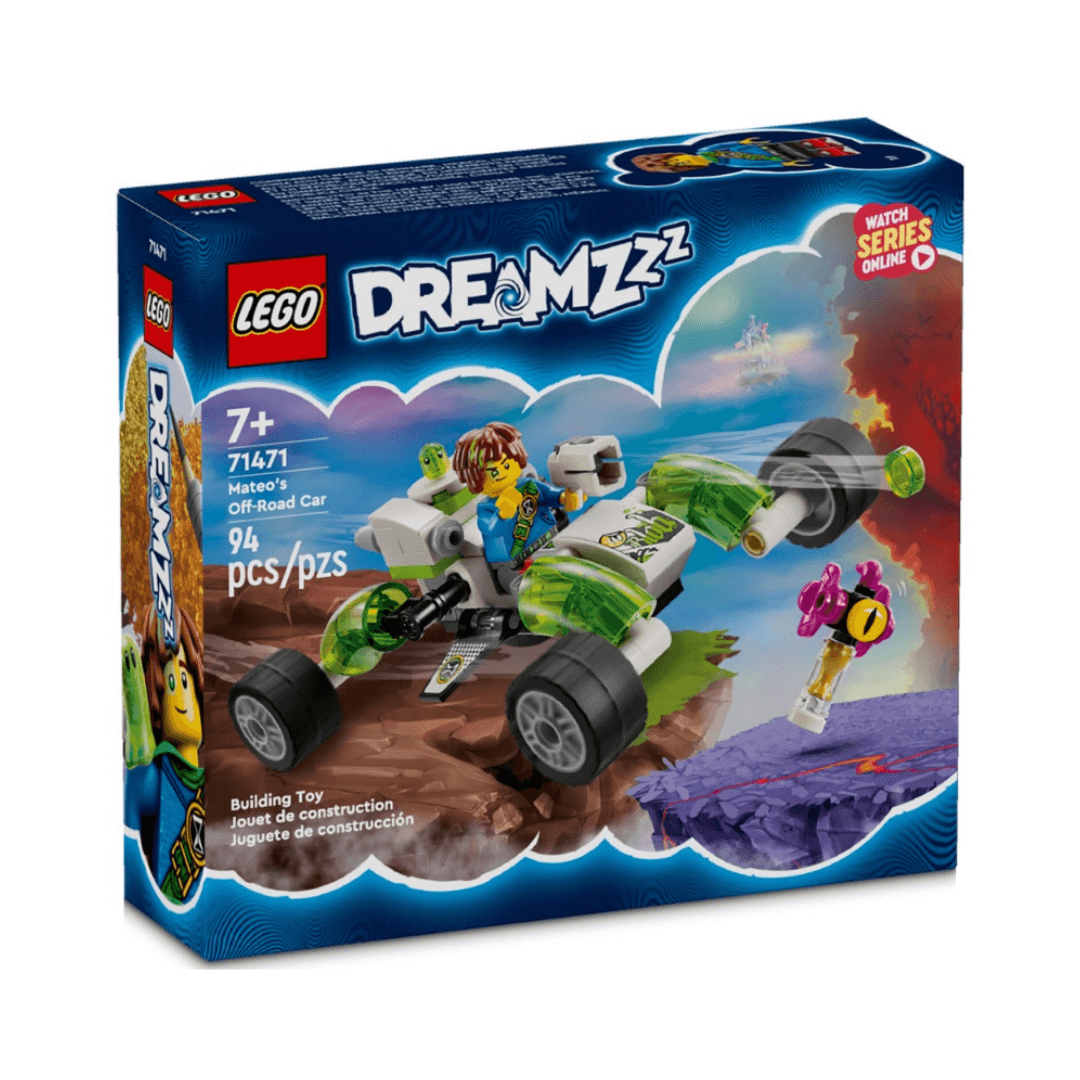 lego dreamz green and white off road car with minifigure toyworld lismore