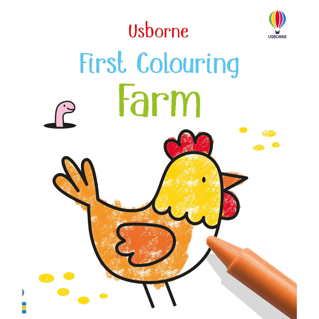 Usborne first colouring book basic pictures to colour farm themed toyworld lismore