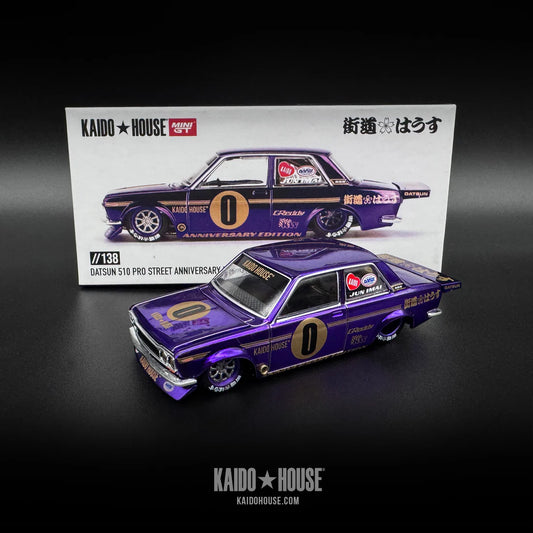 Mini GT - 1:64 Datsun 510 Pro Street Anniversary Purple Metallic Kaido House