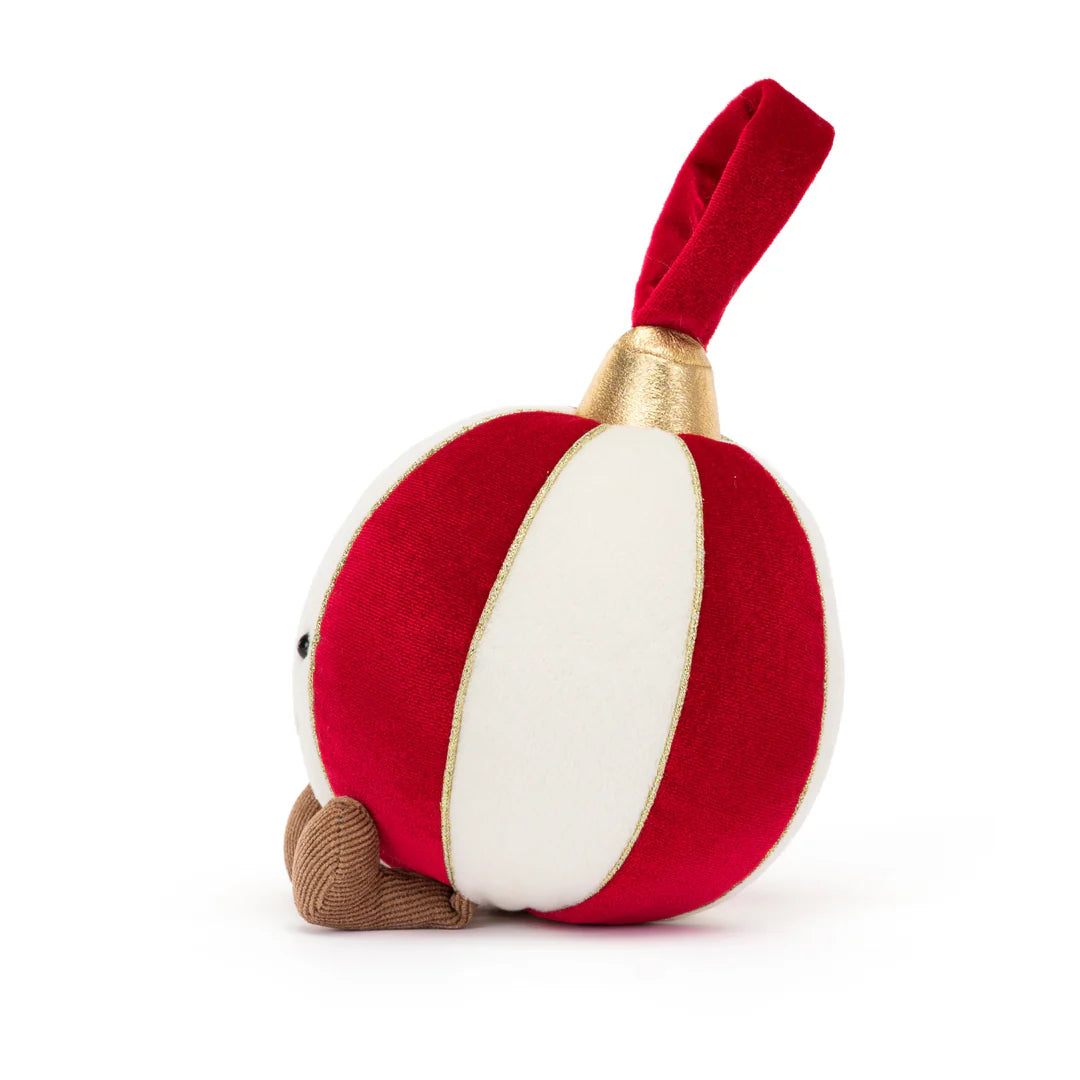 Amuseables Bauble Jellycat Red And White A4BAU