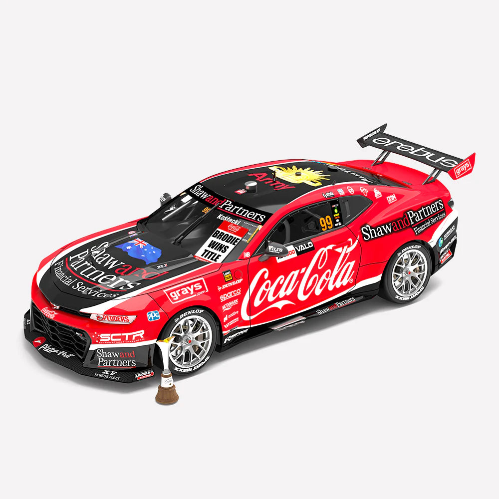 Authentic 1:18 Kostecki 2023 Chev Camaro Championship Winner with Trophy