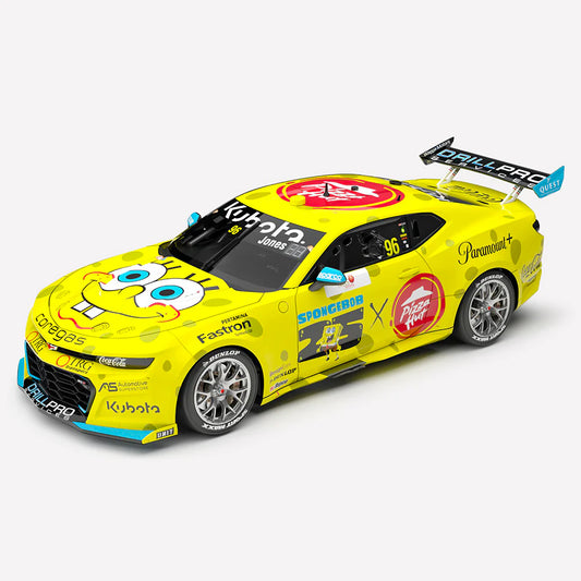 Authentic 1:18 Jones Racing 2024 Pizza Hut SpongeBob SquarePants Chevrolet Camaro 