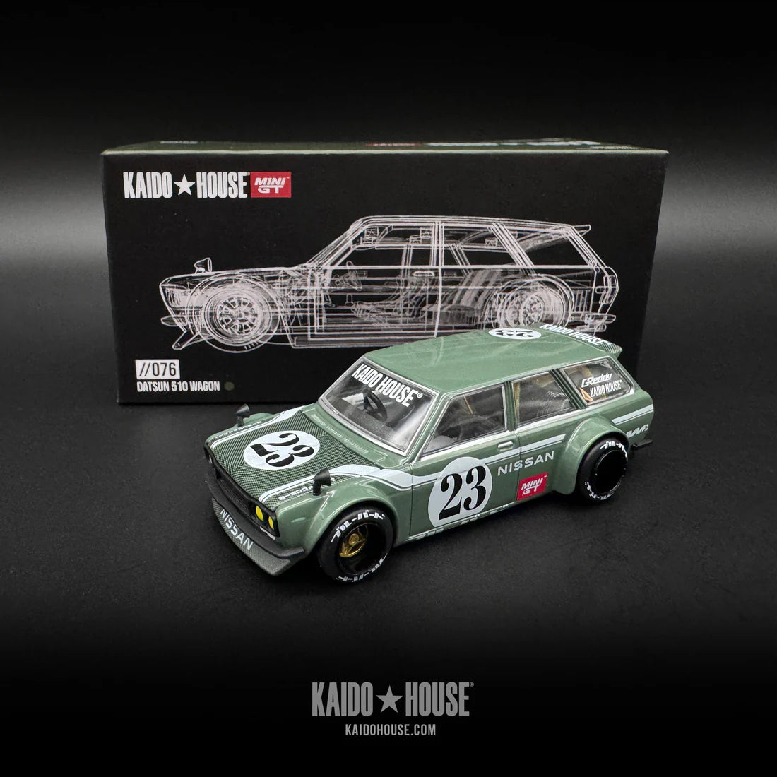 Mini GT - 1:64 Datsun 510 Kaido House Wagon Carbon Fibre V3