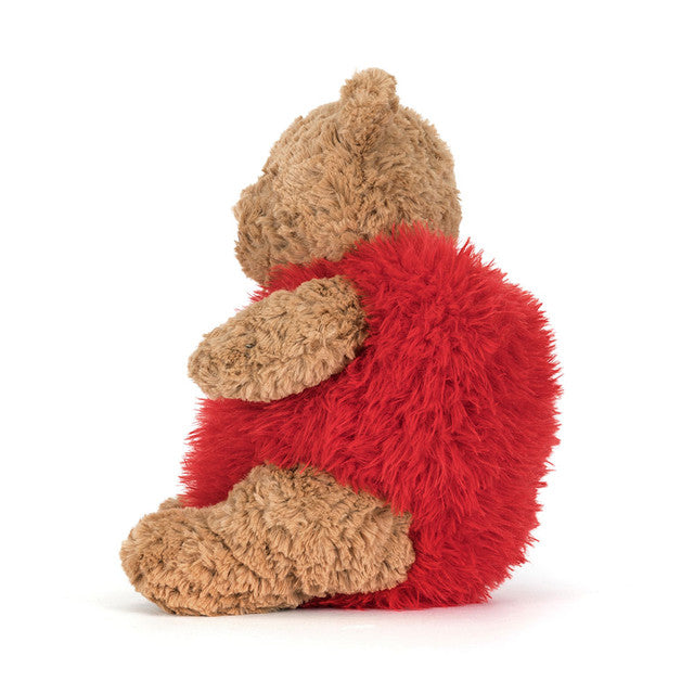 Bartholomew Bear Heart  Jellycat Side view