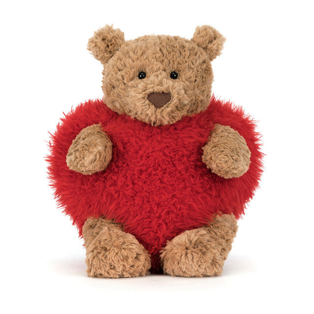 Bartholomew Bear Heart - Jellycat front view