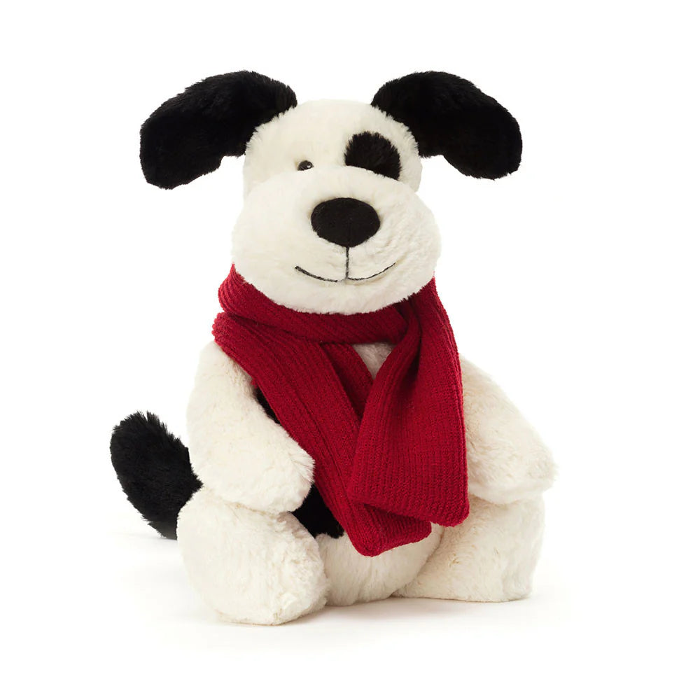 Bashful Winter Puppy Jellycat White And Black