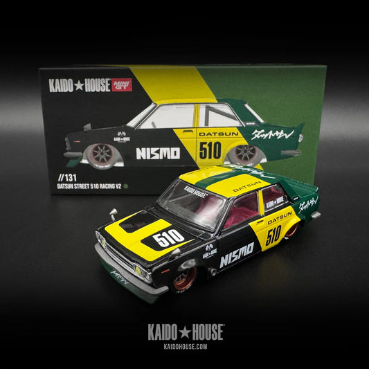 Mini GT - 1:64 Datsun 510 Kaido House Racing V2 Black Yellow Green