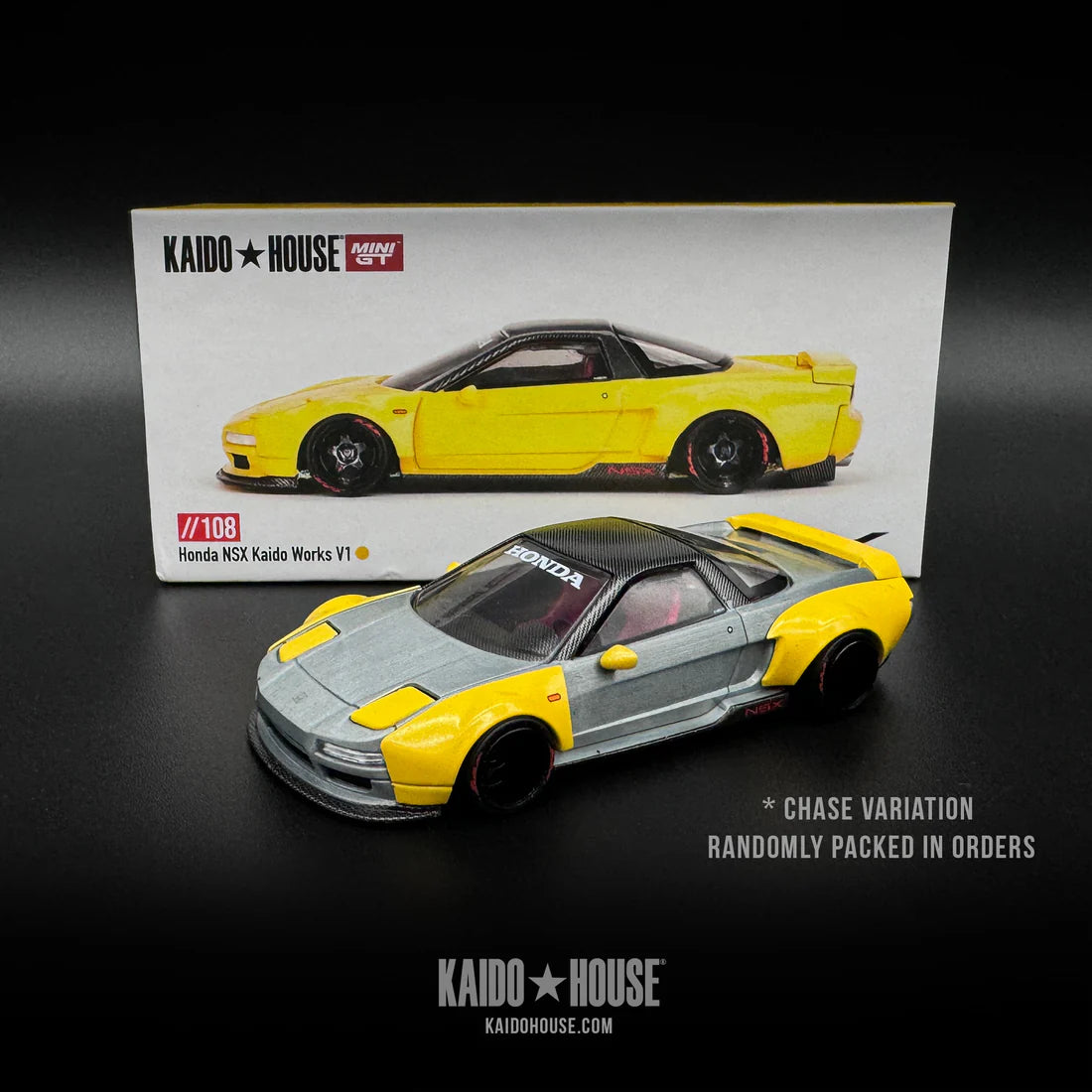 Mini GT - 1:64 Honda NSX Kaido Works V1 Yellow