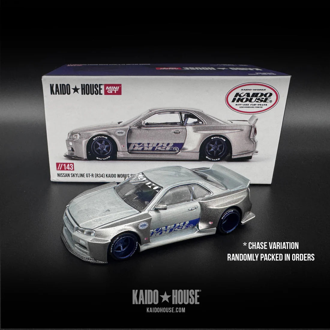 PRE ORDER Mini GT - 1:64 Nissan Skyline GT-R R34 Kaido Works Shinjuku V1