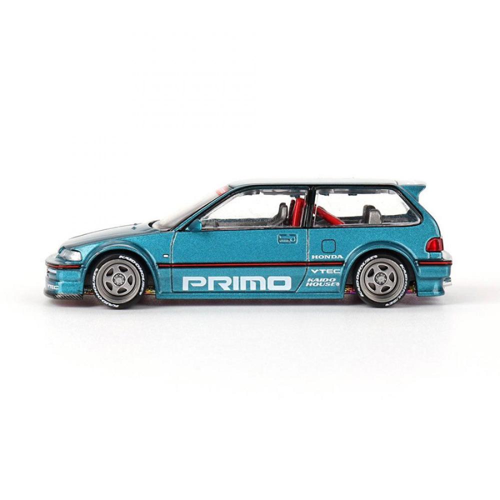 Mini GT - 1:64 Honda EF Civic V1 Kaido Works Tahitian Green