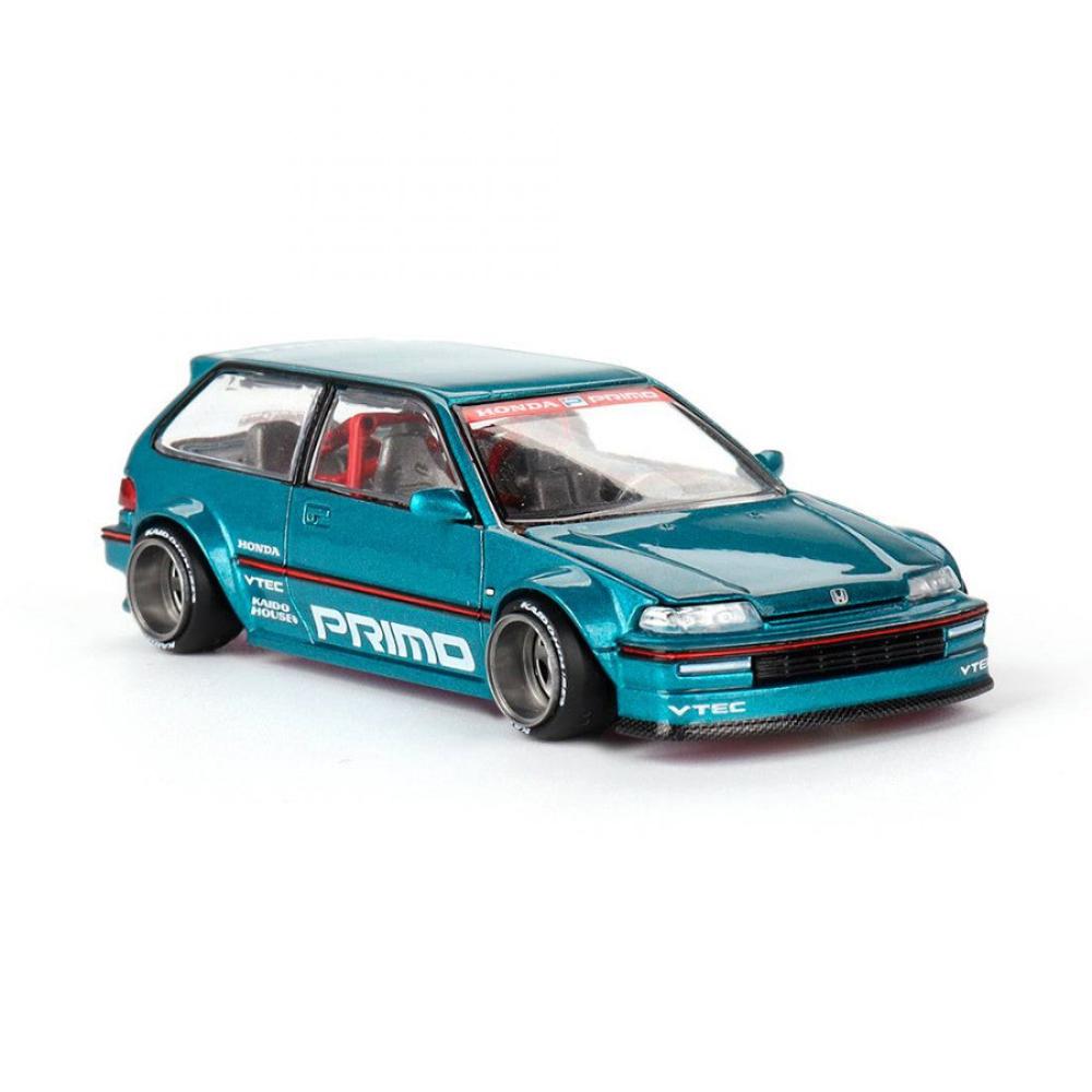 Mini GT - 1:64 Honda EF Civic V1 Kaido Works Tahitian Green