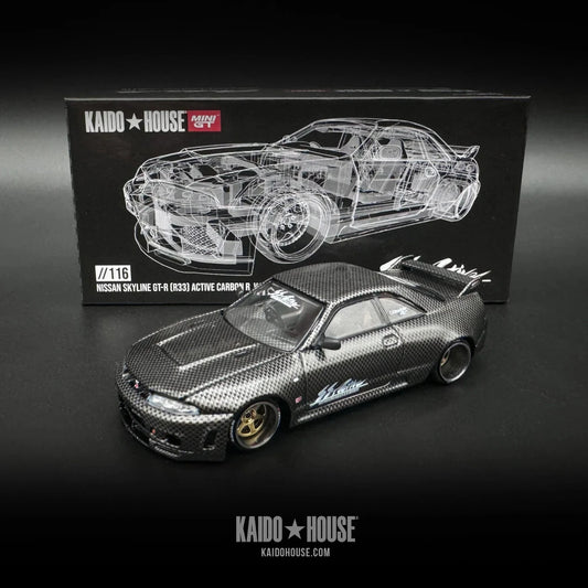 Mini GT - 1:64 Nissan Skyline GT-R R33 Active Carbon R V1 Kaido House