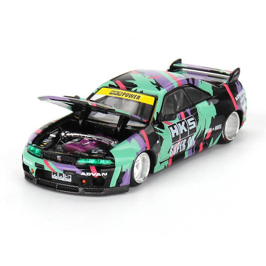 Mini GT - 1:64 Nissan Skyline HKS GT-R R33 Kaido Works V1 open