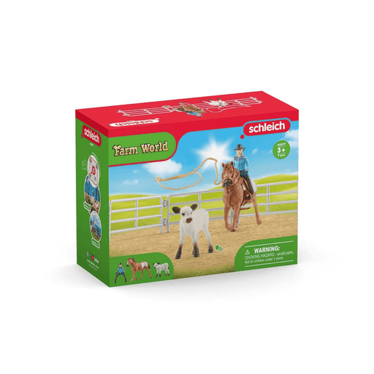 Schleich - Cowgirl Team Roping Fun