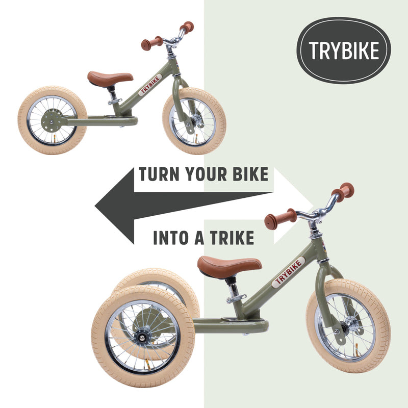 Trybike Vintage Green and Creme My Toykingdom