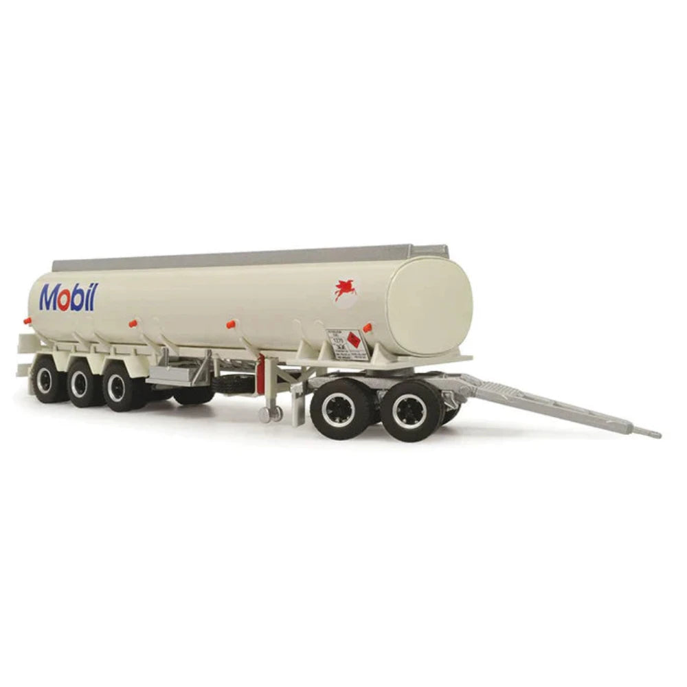 PRE-ORDER Highway Replicas - 1:64 Mobil Tanker Road Train Extra Dolly