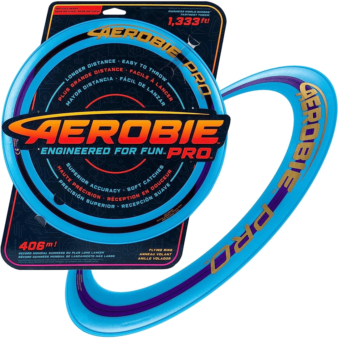 aerobie frisbie blue colour in packaging