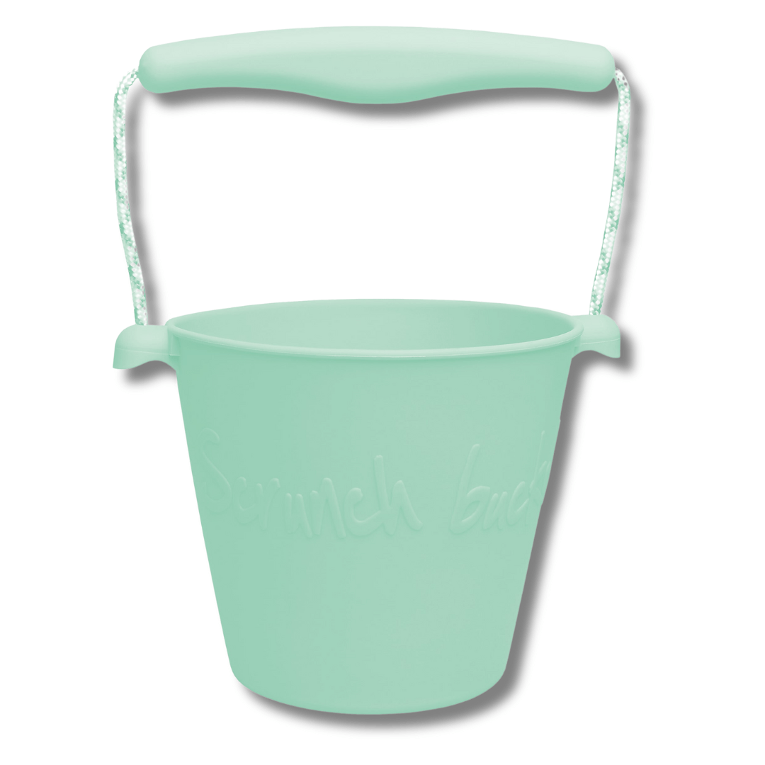 mint scrunch silicone bucket