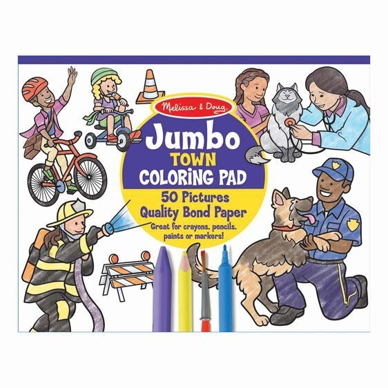 Melissa and Doug - Jumbo Colouring Pad Town